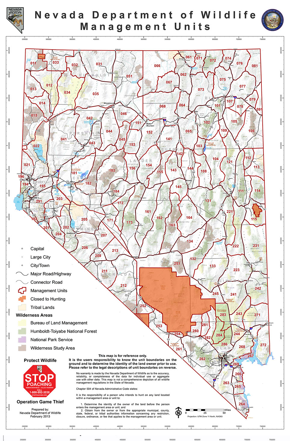 Nevada Hunting Management Maps