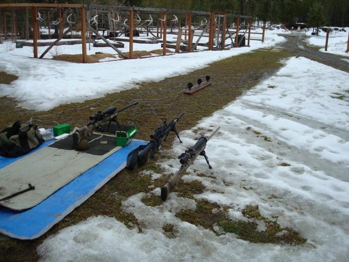 The author's 100 yard test range