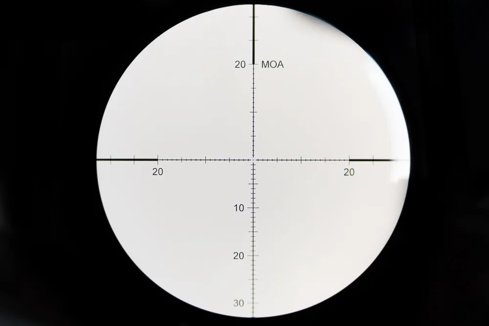 Leupold’s PR-1MOA first focal plane reticle at 18x