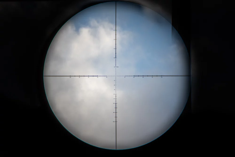 Leupold’s PR-1MOA first focal plane reticle at 3.6x
