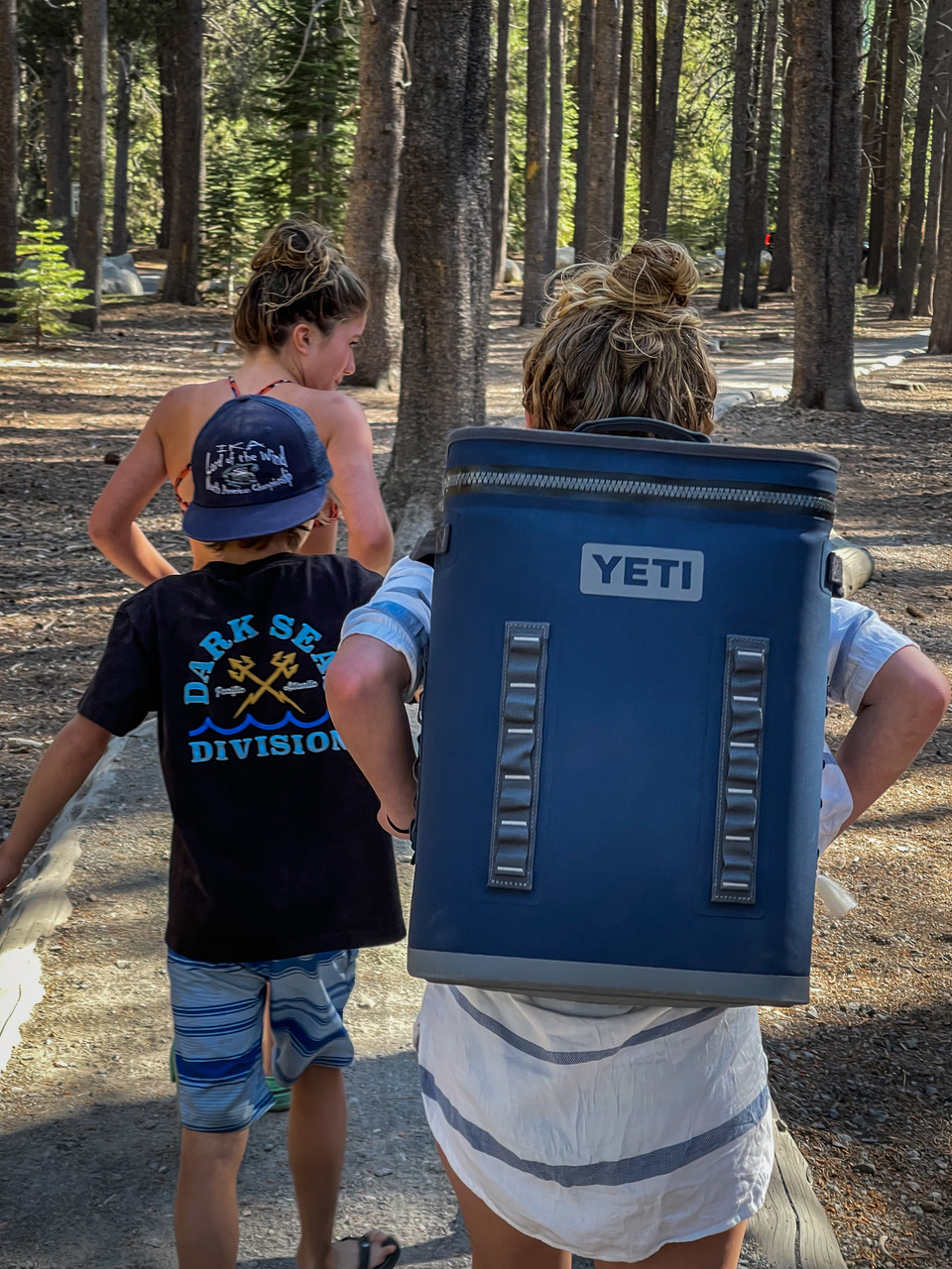 YETI Hopper Backflip 24 Soft Sided Cooler/Backpack, Fog Gray/Tahoe