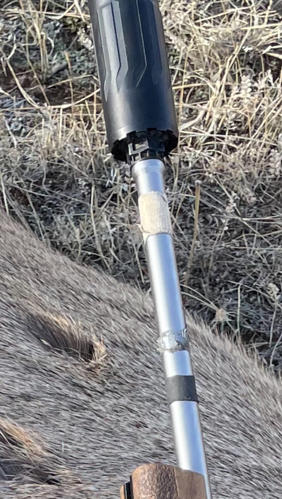 Barrel with flared muzzle.