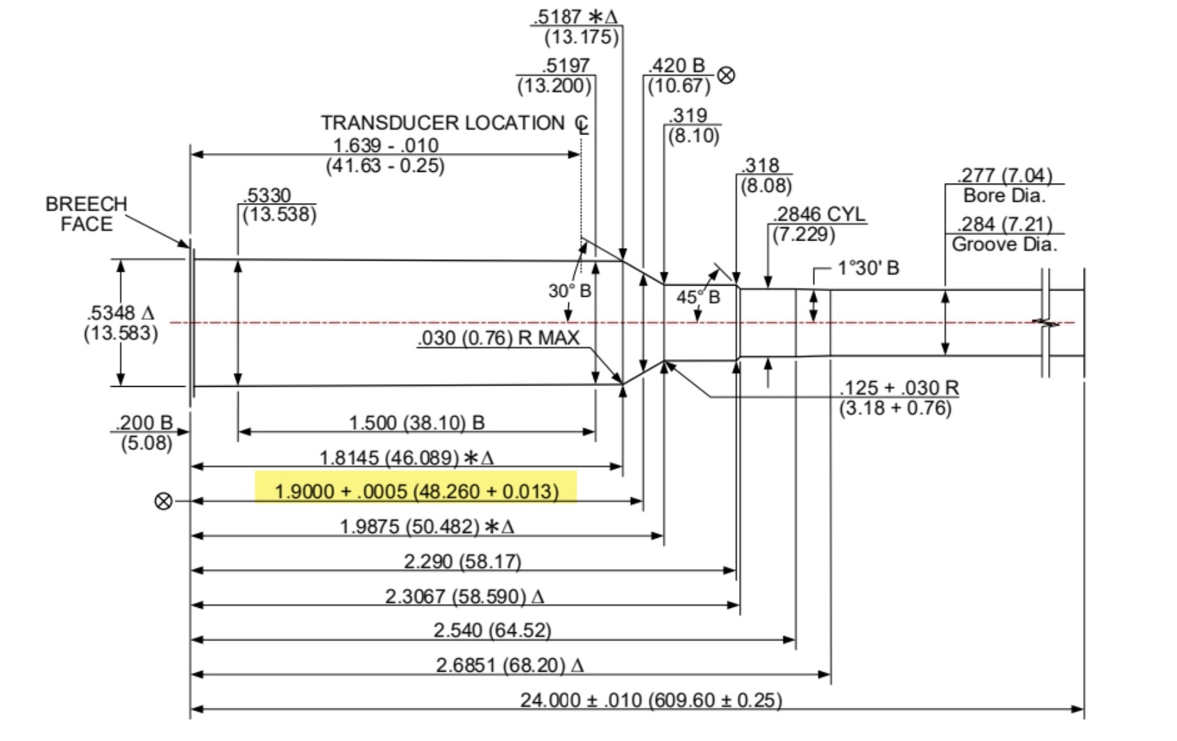 Typical SAAMI Spec Sheet.