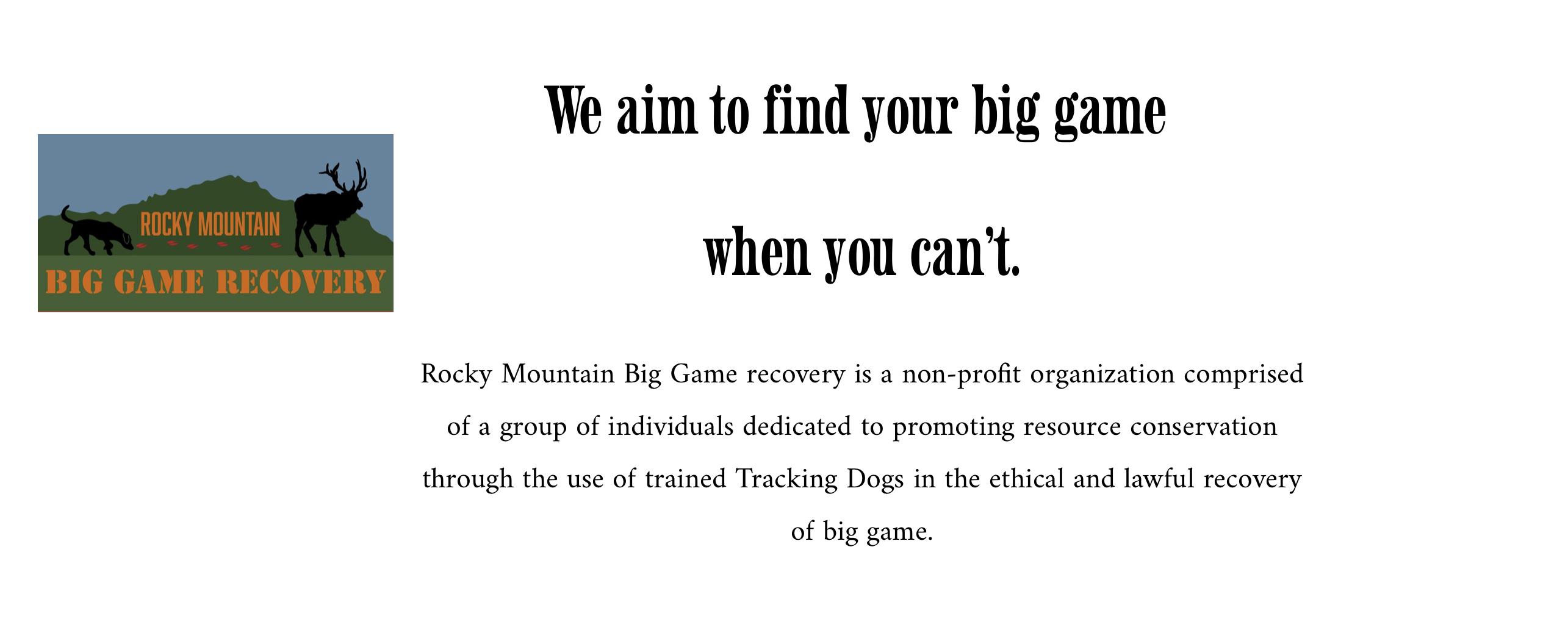 Rocky Mountain Big Game Recovery