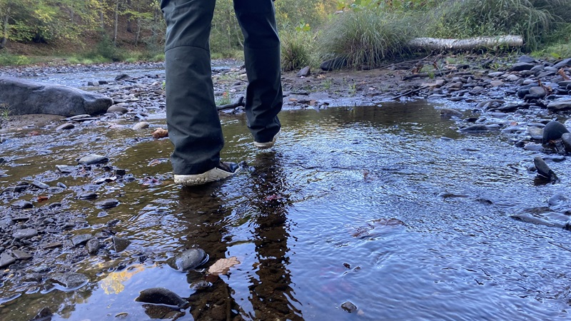 Though not waterproof, I was really impressed with the Tracker Leather ATs' water resistance. The leather did not wet through, despite heavy dew and water crossings. Though not waterproof, I was really impressed with the Tracker Leather ATs' water resistance. The leather did not wet through, despite heavy dew and water crossings.