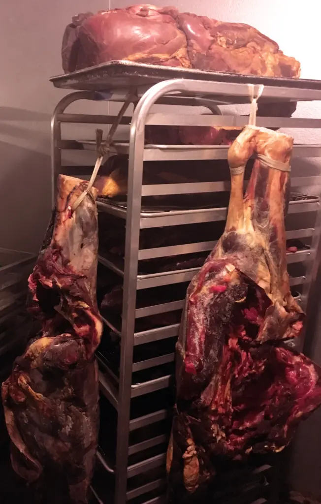 Dry-aging big game quarters